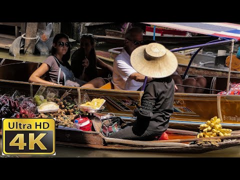 Thailand schwimmende Märkte Damnoen Saduak - amazing 4k video ultra hd