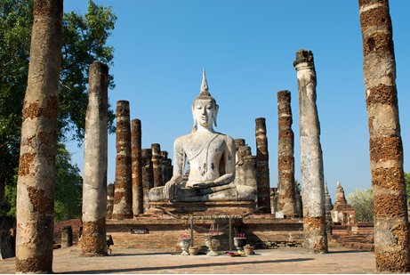 Wat Mahathat in Sukhothai Zentralthailand