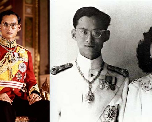 Bhumibol Adulyadej mit Frau Sikrit