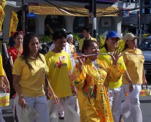 Thailand September Fest neuen kaisergötter Bootsrennen Phuket