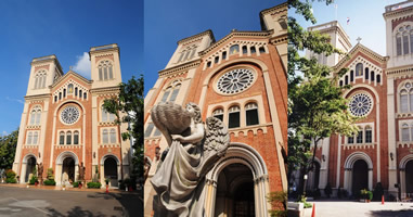 Die Assumption Kathedrale im Bang Rak Distrikt von Bangkok