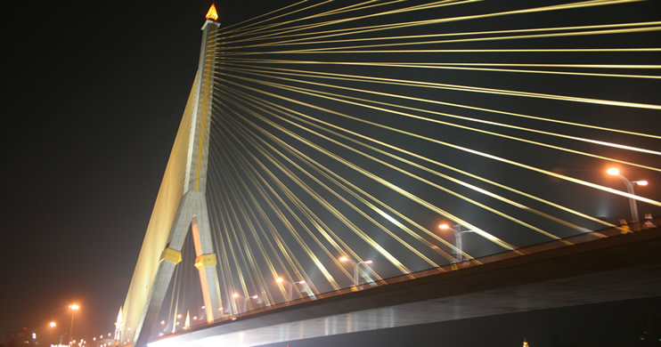 Rama VIII Brücke in Bangkok Thailand