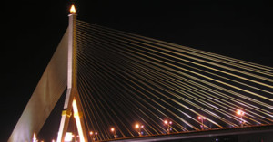 Die Rama VIII. Brücke in Bangkok