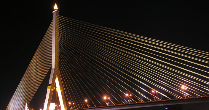 Die Rama VIII. Brücke in Bangkok Die Rama VIII. Brücke in Bangkok