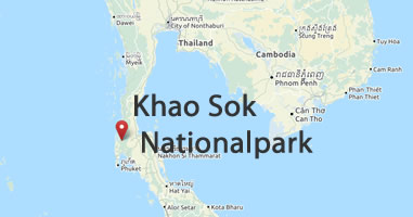 Karte Anreise Khao Sok Nationalpark