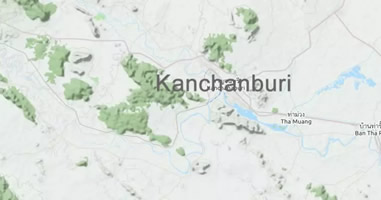 Karte Anreise Thailand Kanchanaburi