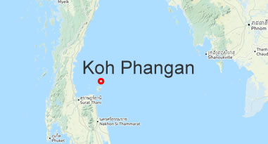 Karte Anreise Thailand Koh Phangan