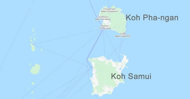 Karte Anreise Thailand Koh Samui