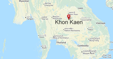Karte Anreise Khon Kaen Thailand