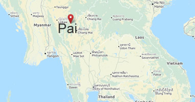 Karte Anreise Pai Thailand