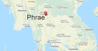 Karte Anreise Thailand Phrae
