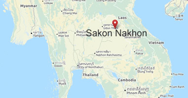 Karte Anreise Thailand Sakon Nakhon