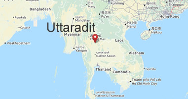 Karte Anreise Uttaradit Thailand